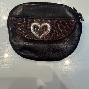 Brighton Black and Brown Heart Accent Pouch